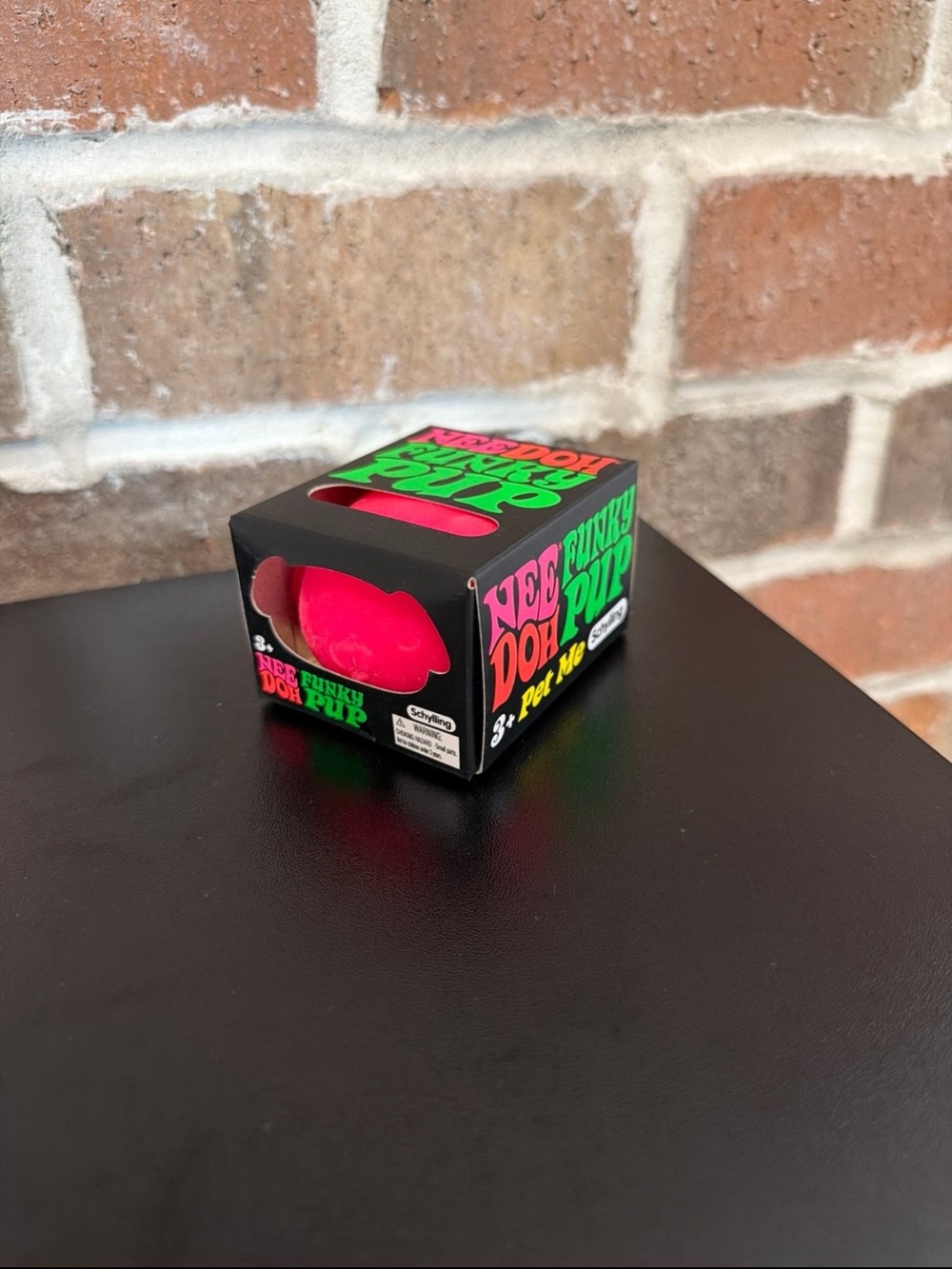 NeeDoh Funky Pup Neon Pink Stress Ball in Box